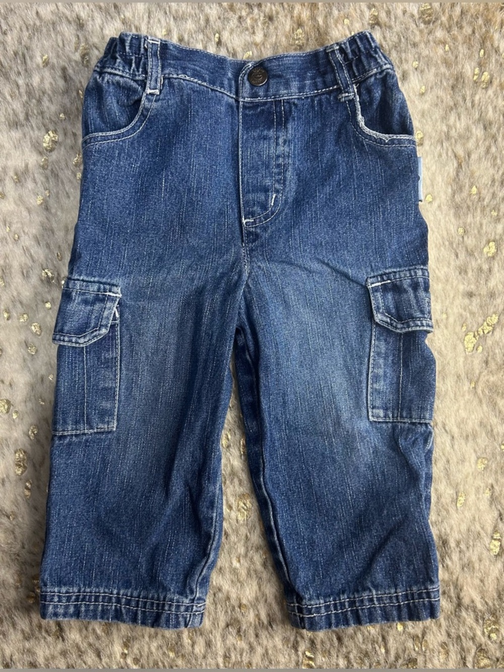 5 for $25🔥Sesame Street‎ Denim Cargo Jeans Size 18 Months